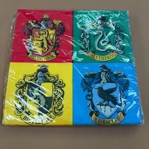 Harry Potter Hogwarts House Crests Paper Napkins 16 Ct 2 Ply Unique 59062 NEW